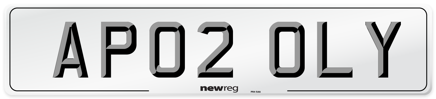 AP02 OLY Number Plate from New Reg